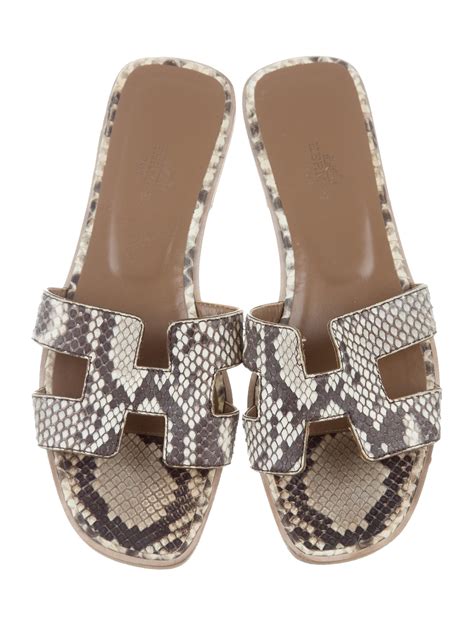 hermes dames sandalen|hermes snakeskin sandals.